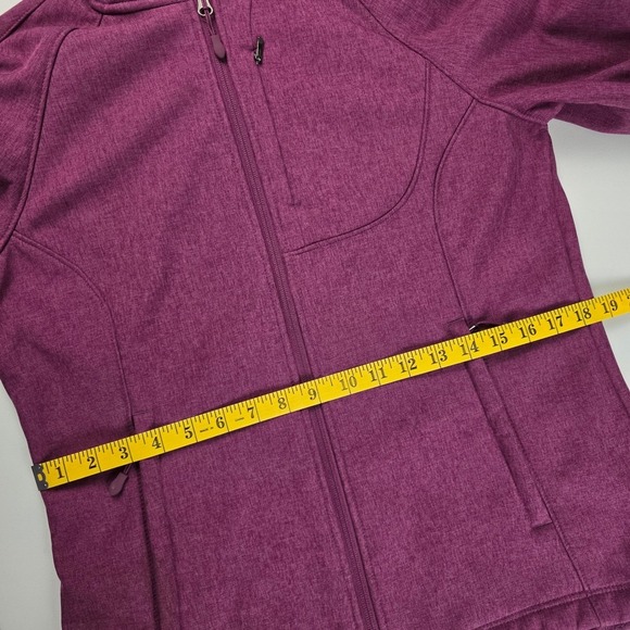 Kirkland Signature Women's Softshell Jacket Hooded Fleece Lined Purple Medium - Picture 12 of 13